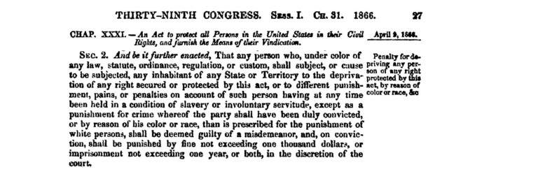 Civil Rights Act of 1866